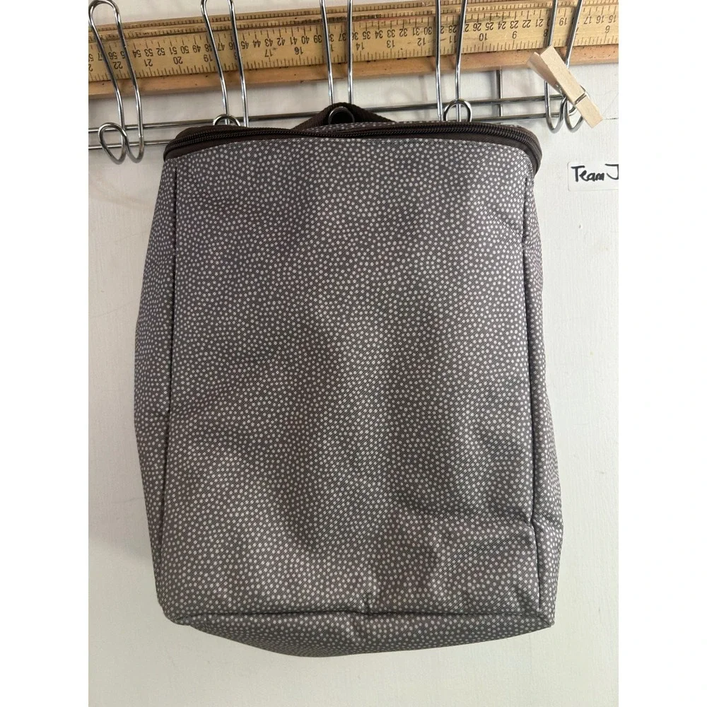 Thirty-One Insulated Thermal Lunch Bag Large Taupe Dot Polka Dot Women